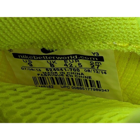 Nike Air Foamposite Pro Volt 2014 Men's Size 9 Sneakers Neon Yellow 624041-700 - Picture 12 of 12